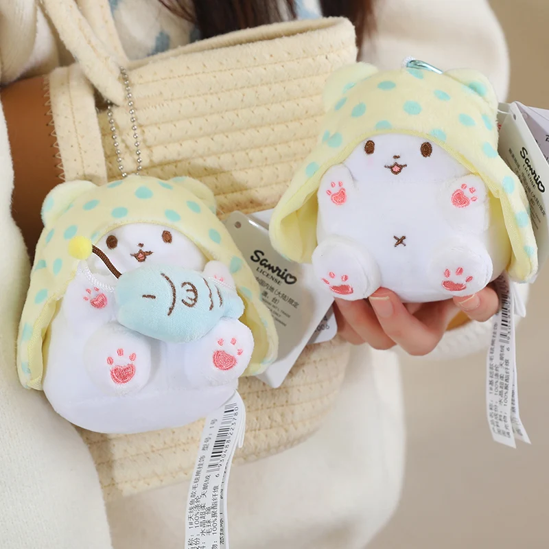 산리오 마루모후비요리 담요 곰 헬로 키티 봉제 인형 장난감, 멜로디 쿠로미 봉제 베개 장난감, 봉제 펜던트 선물,