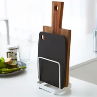 1PC cutting board organizer, layered cutting board rack, vertical sorting and storage drainage tray, cutting board rack 2