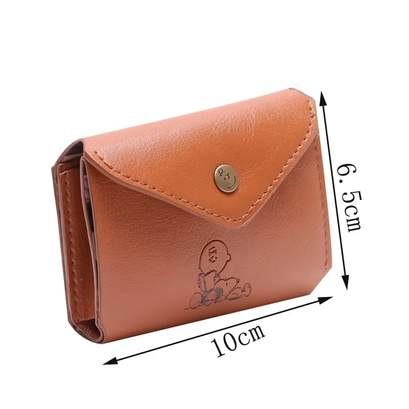 Women Short Wallet Small Fashion Snoopys Cartoon Leather Purse Ladies Card Bag for Women Clutch Female Purse Money Clip Wallet 5