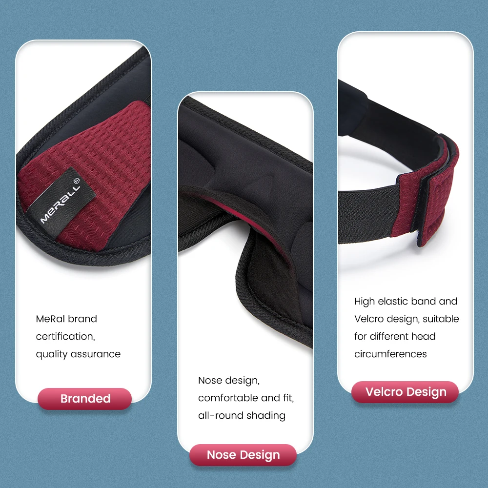 3D Sleeping Mask 100% Blackout Blindfold Sleep Mask for Eyes Smooth Sleep Eye Mask Sleeping Aid Eye Mask for Travel Slaapmasker