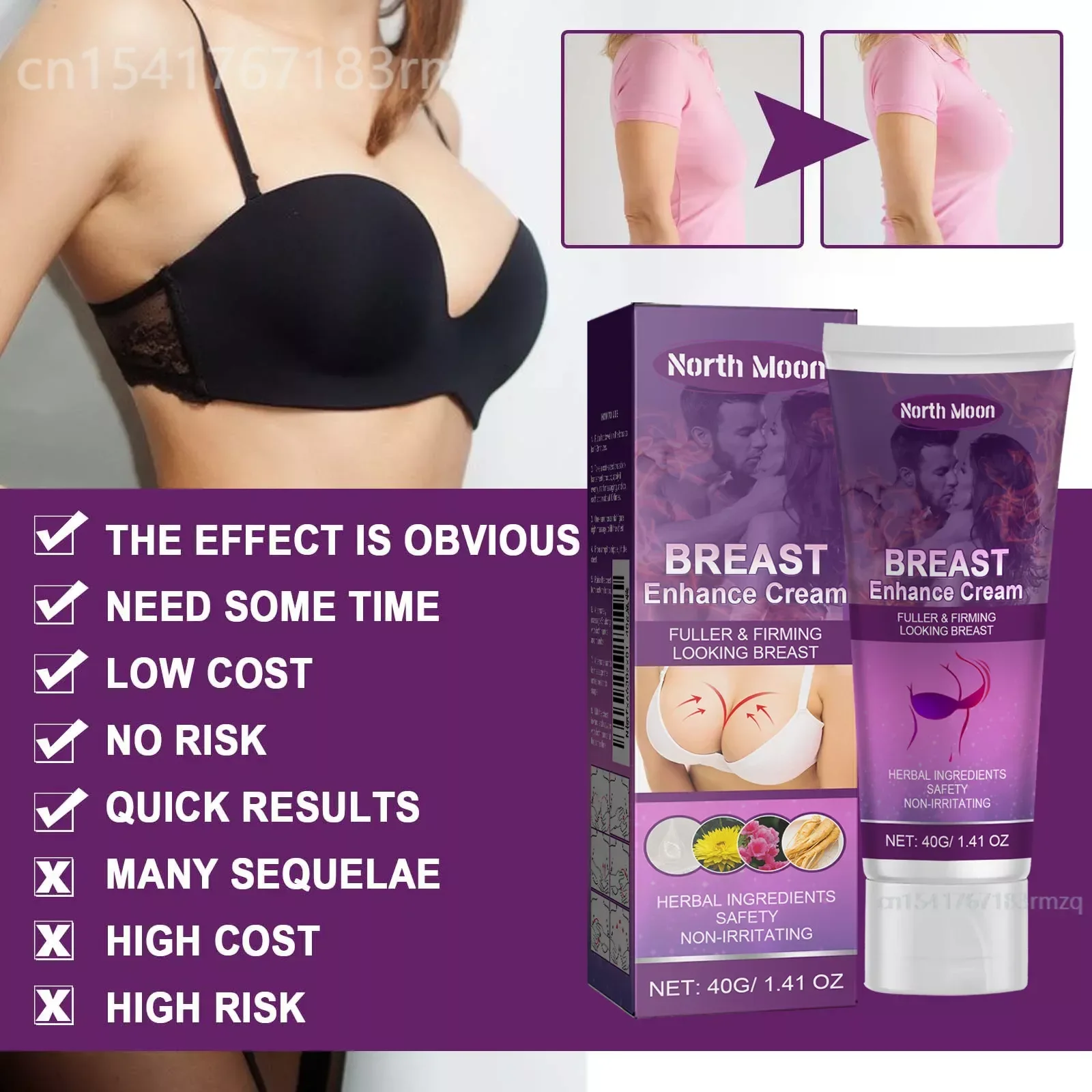 Breast Enhancement Capsule Promote Breast Lift Up Increase Tightness Moisturizing Smooth Anti-Sagging Fast Growth Care