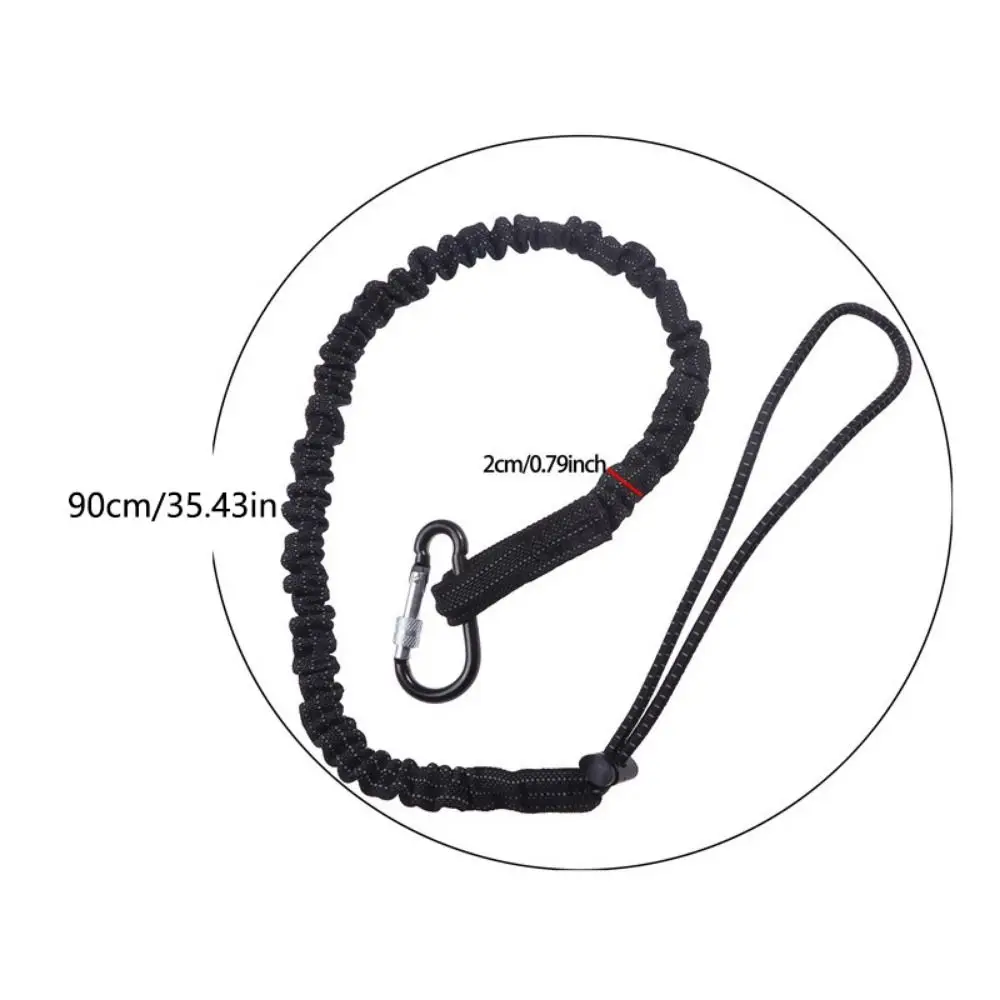 Extendable Tool Lanyard with Buckle Strap Portable Anti-Falling Clip Bungee Cord Shock Absorbing Elastic Tool Tether Safety Rope