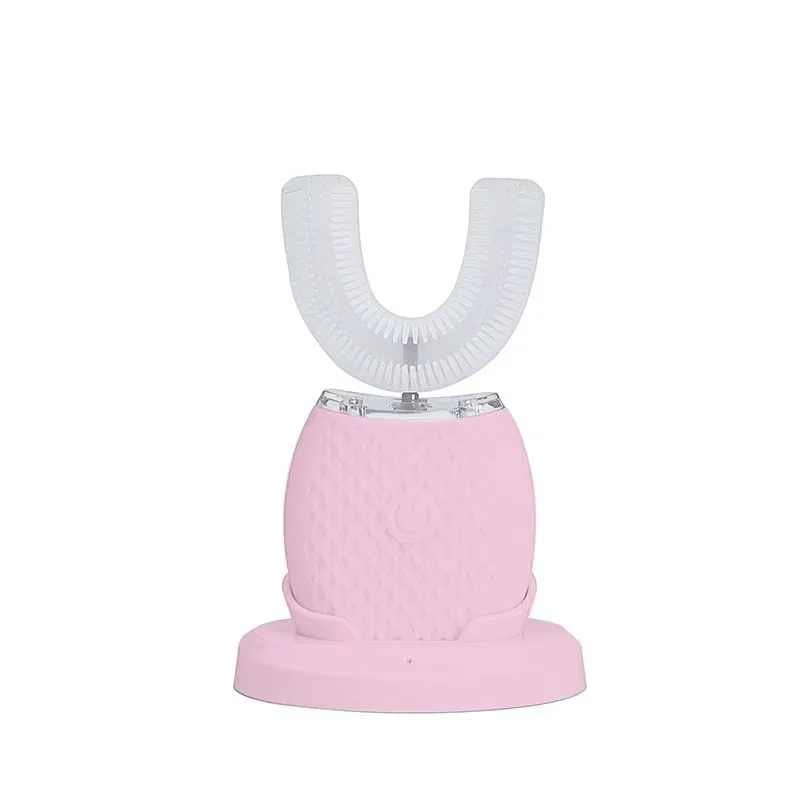 성인용 IPX7 방수 기능을 갖춘 충전식 초음파 전동 칫솔 - 딥클리닝을 위한 U자형 칫솔