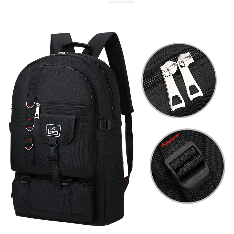 1 backpack, men's and women's multifunctional large capacity travel bag, outdoor hiking bag, sports backpack, folding bag