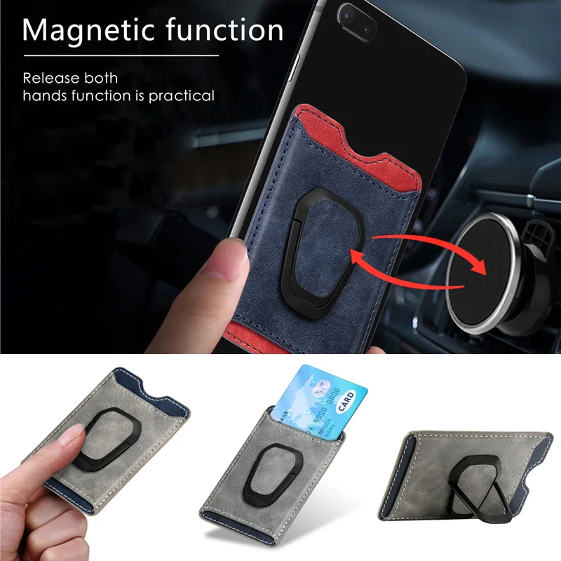 Porta Carte Di Credito Posteriore Del Telefono Cellulare Porta Carte Di Credito Adesivo Tascabile Porta Carte Di Credito Magnetico Borsa Per Telefono