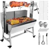 37" Electric Rotisserie Grill, Pig Lamb Spit Roaster Stand Rotisserie 132 Lbs Capacity With Adjustable Height, BBQ Charcoal 2
