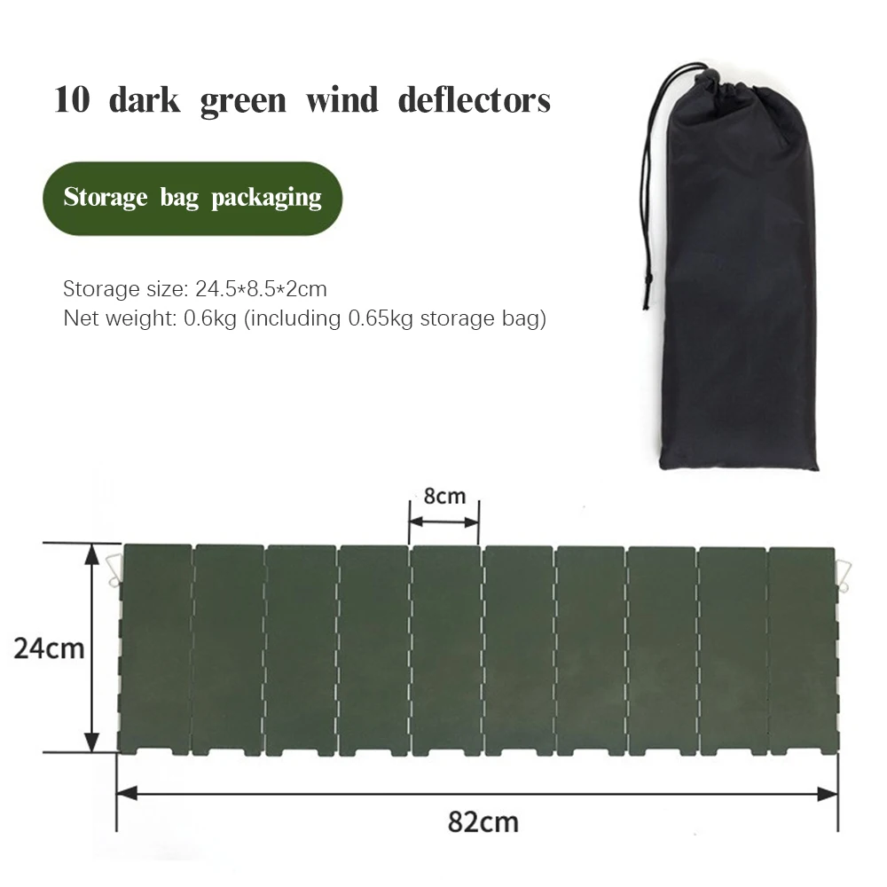 Outdoor Foldable Portable Cassette Stove Wind Deflector Stove Head Windshield Camping Enclosure Gas Windshield Ring