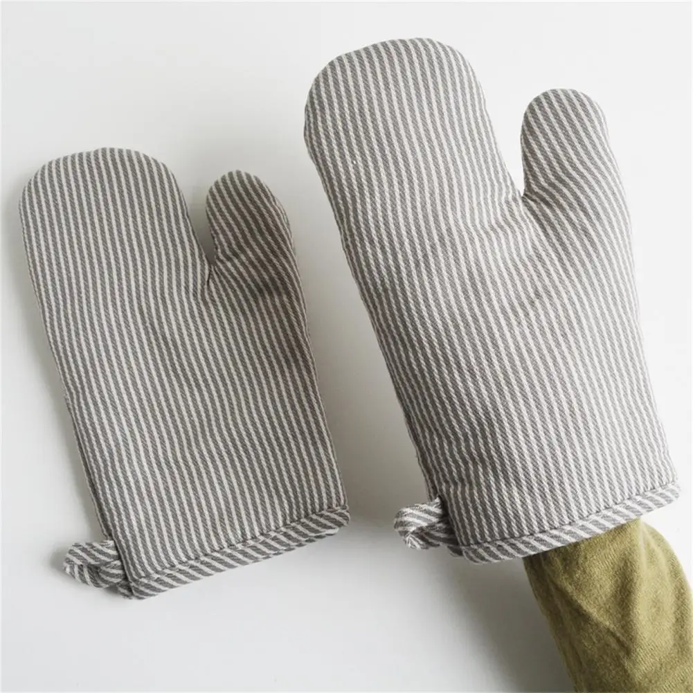 3Pcs/Set Oven Mitt Non-slip Thicken Cotton Wear Resistant Baking Glove Household Supplies прихватки для кухни guantes horno