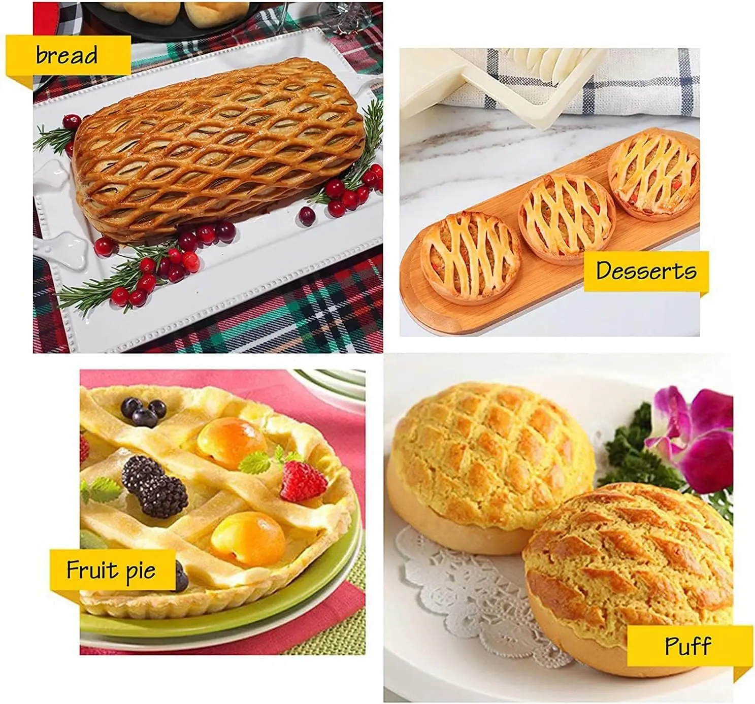 Cookie Pie Pizza Bread Pastry Crust Roller Cutter Baking Tools Bakeware Pizza Pastry Cutter Pie Craft Maker Baking Accessories