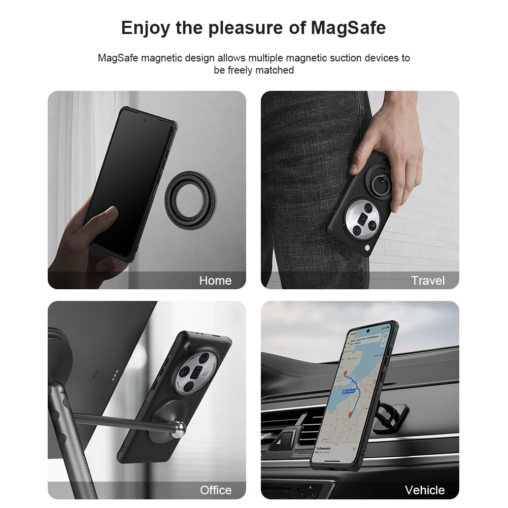 For OPPO Find X7 Ultra Magsafe Case NILLKIN Frosted Shield Pro Magnetic Case Wireless Charging Back Cover For OPPO Find X7 Ultra