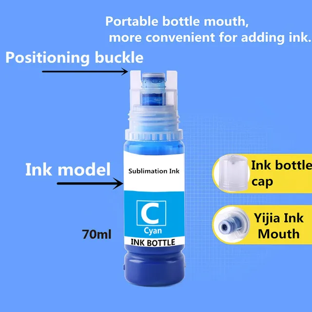 Sublimation Ink For T502 542 532 Epson EcoTank ET-2760 ET-3710 ET-3760 ET-4760 ET-5800 ET-5850 ET-5880 ET-16600 ET-16650 2