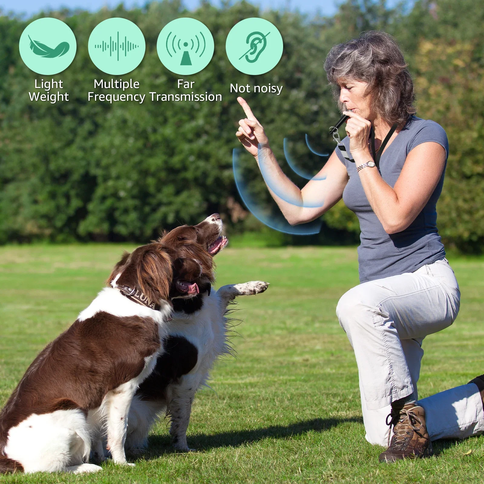 4Pcs Dog Whistle Adjustable Training Ultrasonic Puppy Whistle with Lanyard To Stop Barking Bark Deterrent Control Dog
