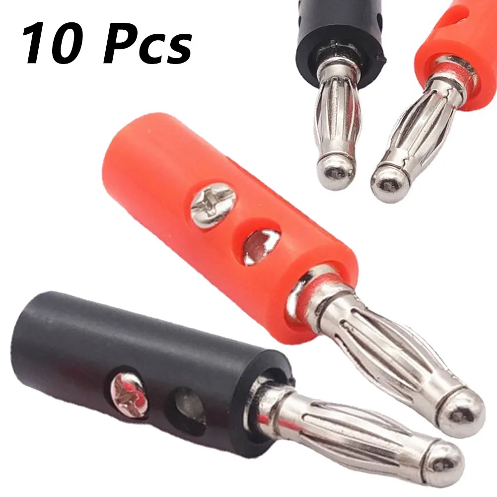 Description Picture 6 of itemNickel Plating Four -page Banana Plug Plastic Screw Supplies Test Plug Wiring Socket 4mm Accessories Bring Fixed