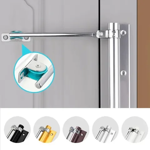 

Families' Silent Door Closer Pulley with Spring Stainless Steel Automatic Closing Door Hardware and Allen Wrench Screws