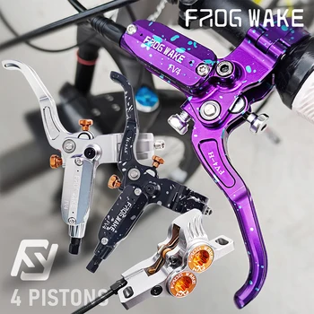 Frog Wake Mountain Bike Freno a disco idraulico 4 pistoni Anteriore Posteriore FV4-H Leva in linea in alluminio Freno a olio per bicicletta Parti di ciclismo