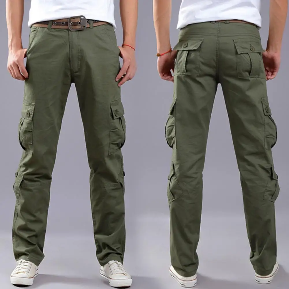 

New Mens Pants Multiple Pocket Elasticity Urban Commuter Trousers Men Slim Fat Cargo Pant