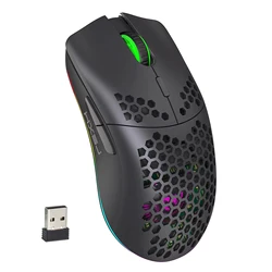 RGB Wireless Gaming Mouse with Adjustable DPI and Ergonomic Design (Black)