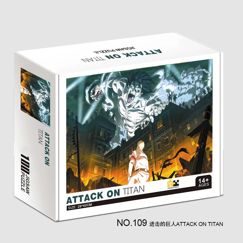 100Piece Japanese Anime Attack on Titan Eren Jigsaw Puzzles for Adults Series Kids Learning Educational Intellectual Toys Gifts 6