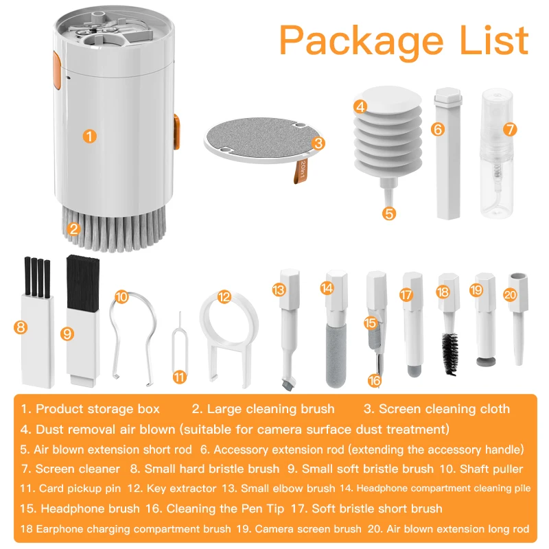 20 PC Cleaning and Polishing Accessory Micro Kit Accessory Kits
