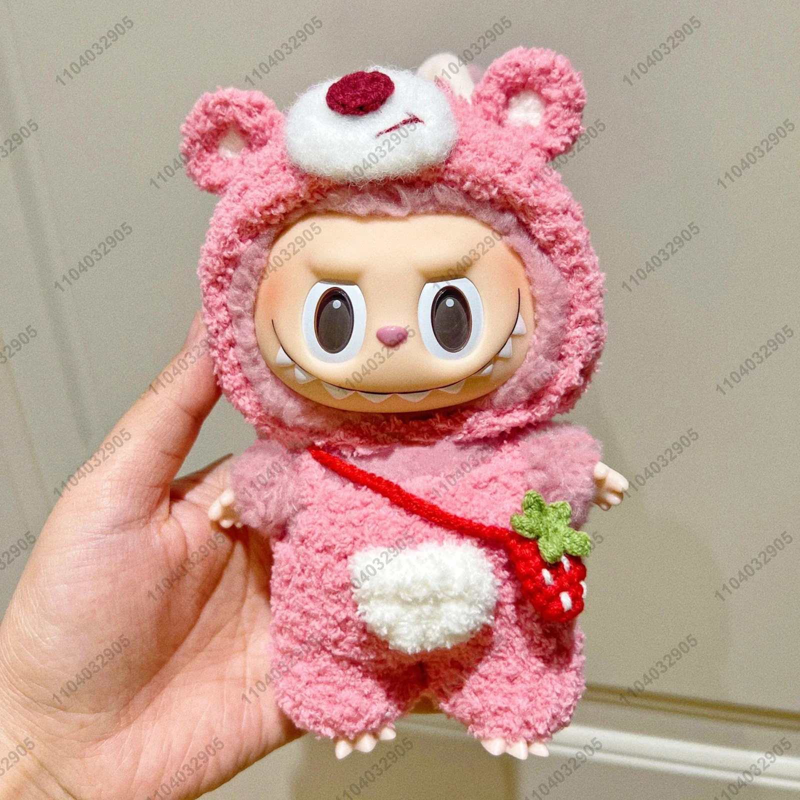 Plush Vinyl Doll Labubu The Monsters Pink Costume