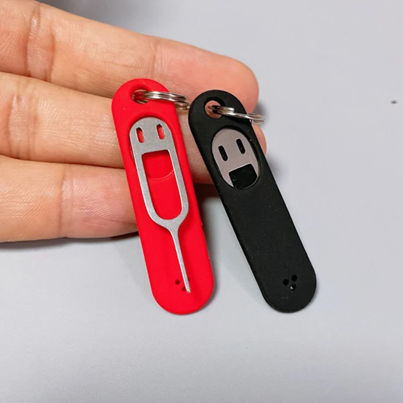 Sim Card Removal Tool 2PCS Anti-Lost Sim Card Pin Needle Storage Case Key Tool