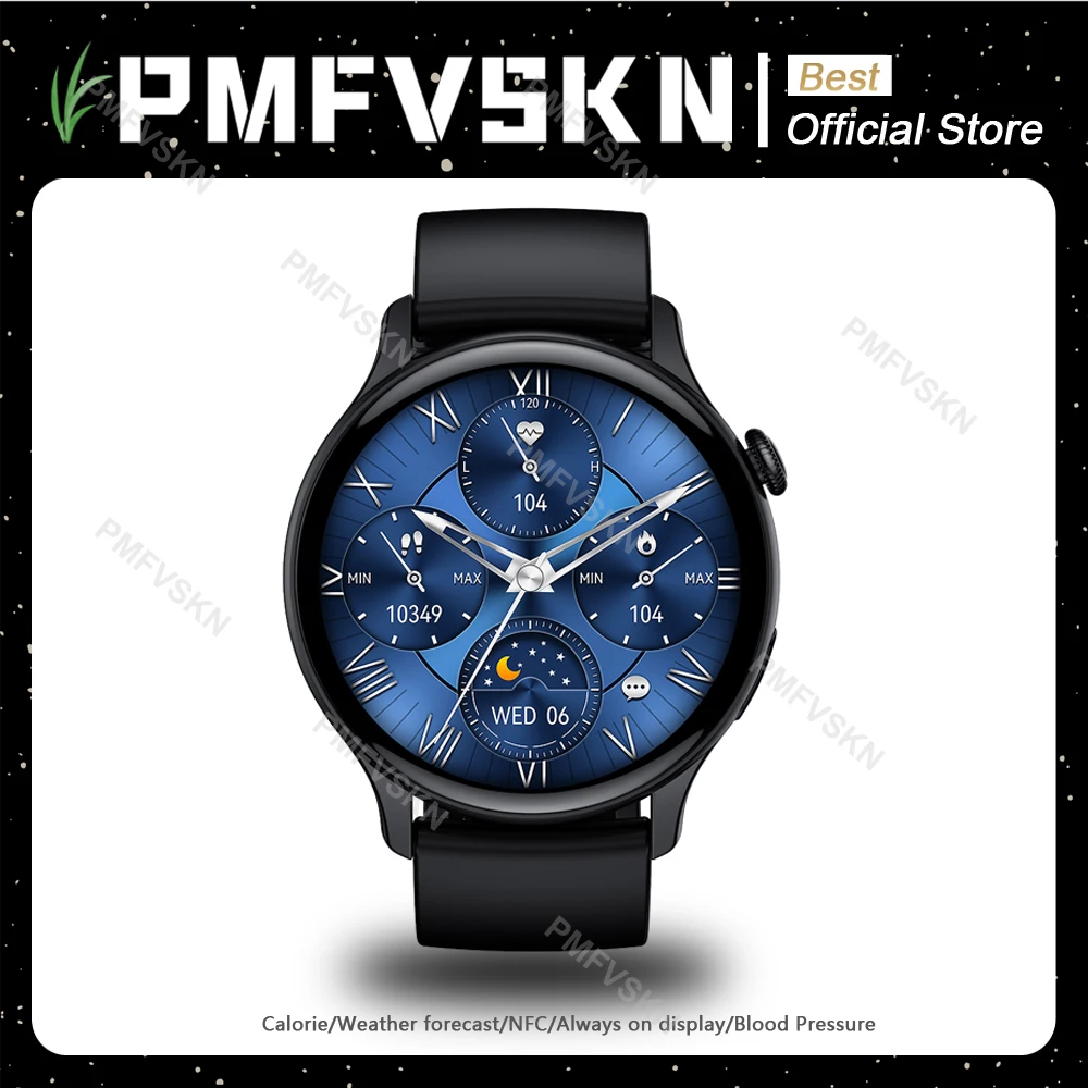 

2024 1.45" AMOLED Smart Watch Men Woman Always On display NFC Waterproof Bluetooth Call Sleep Monitor Smartwatch for IOS Android