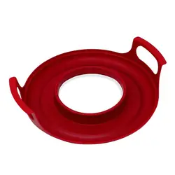 Heat-Resistant Microwave Plate Tray Holder for Safe Food Handling in the Kitchen (Red)