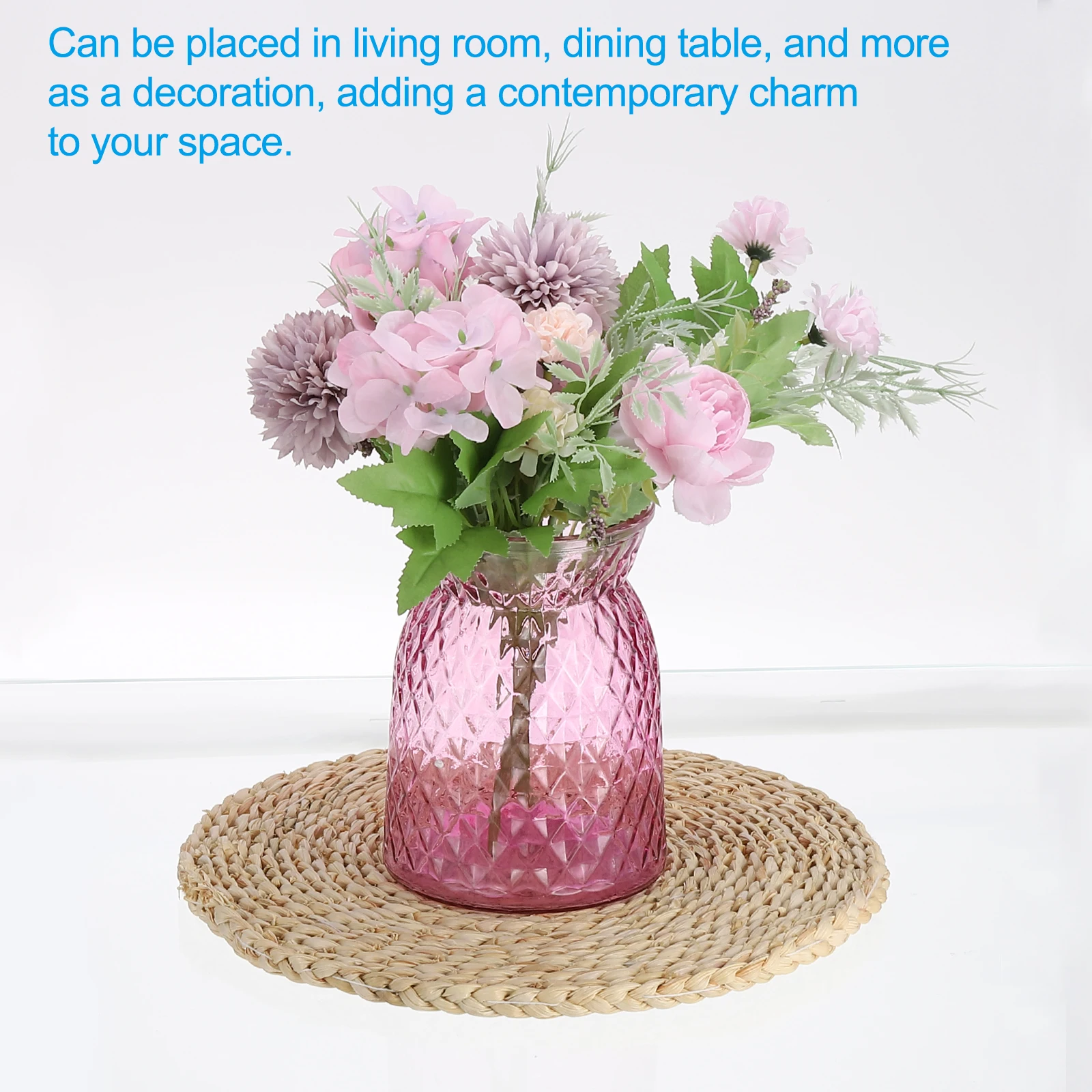 4"x6" Clear Glass Flower Vase Modern Glass Vase for Bouquet for Home Living Room Bedroom Dinning Table Office Decoration 5