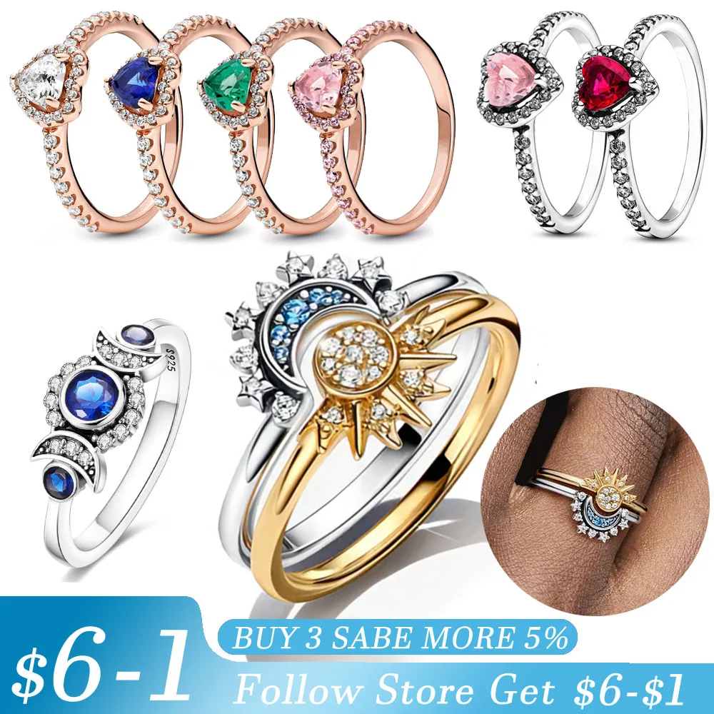 Кольцо из серебра 925 пробы с поднятым красным сердцем стандарта для женщин, подарок на день Святого Валентина, бижутерия «сделай сам»