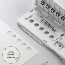 Mini 8-Hole Punching Machine DIY Hole Punching Detection Book Page Stitcher Office Stationery