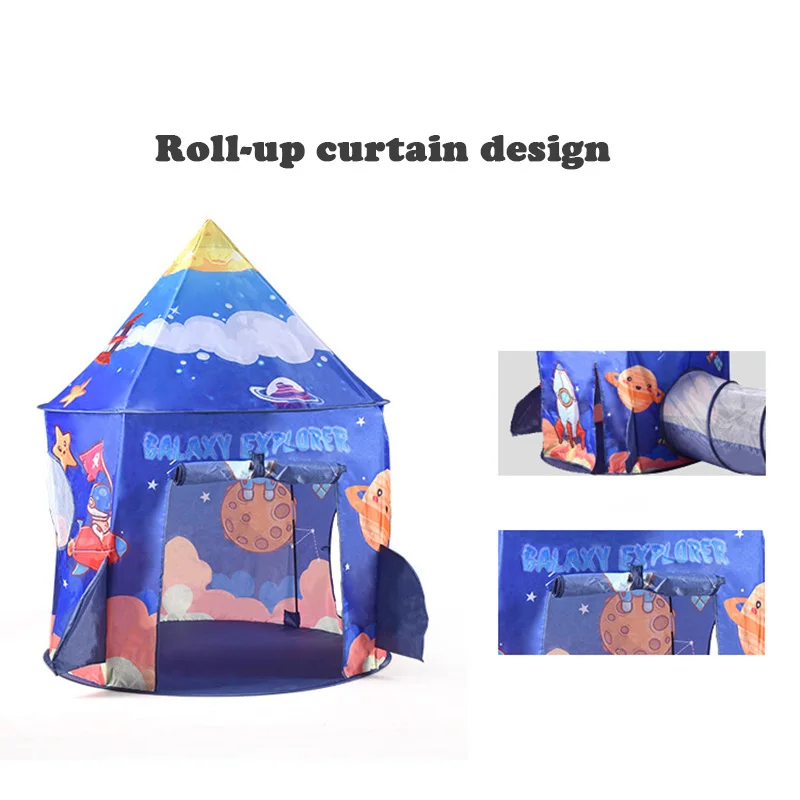 3 in 1 Portable Kids Tent Children's Camping Tent Kids Beach Tent Ocean Ball Pool Pop-up Tent Baby Crawling Tunnel Play House 5