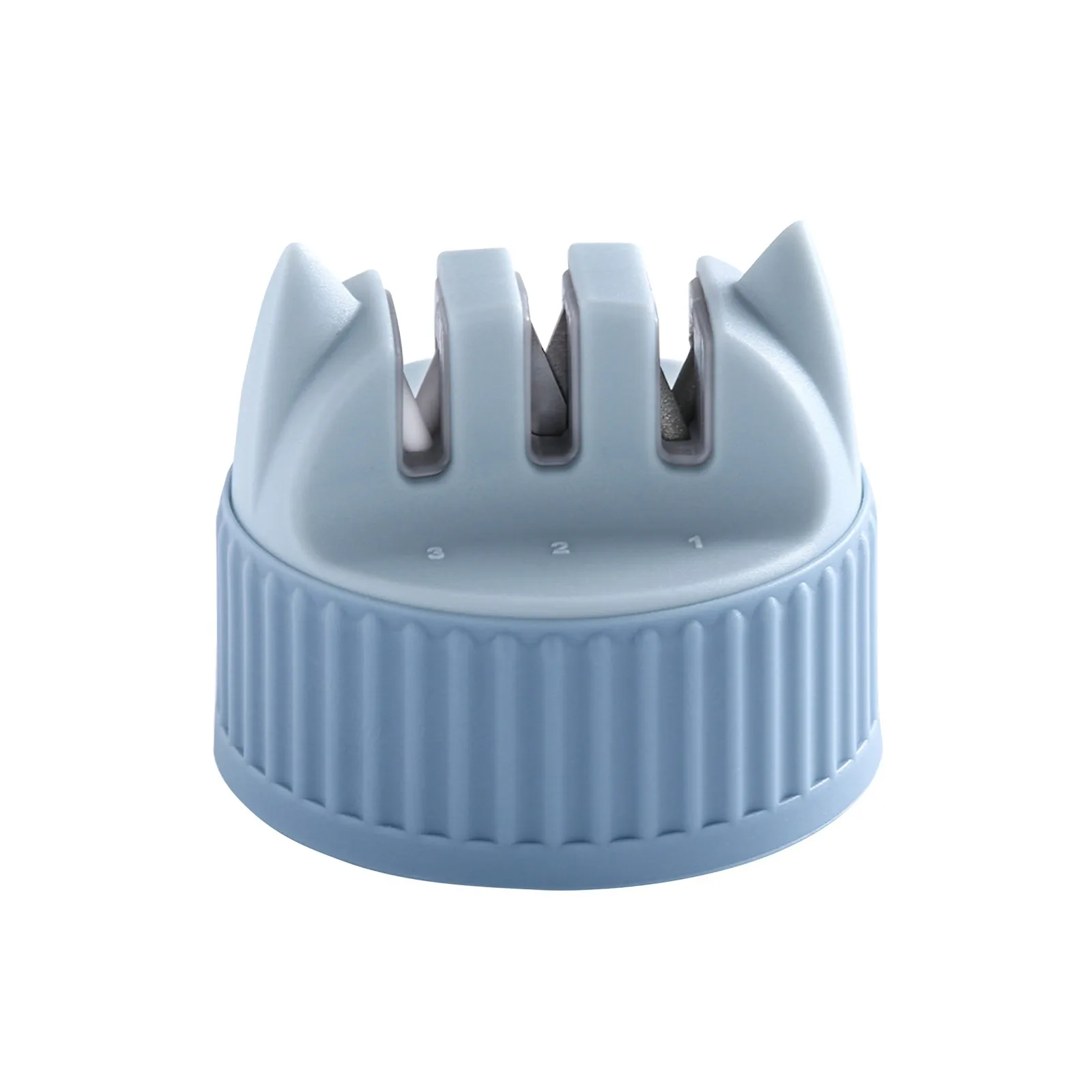 Knife Sharpener Three-section Cartoon Cat Head Whetstone Kitchen Non-slip Household Manual Knife Sharpener