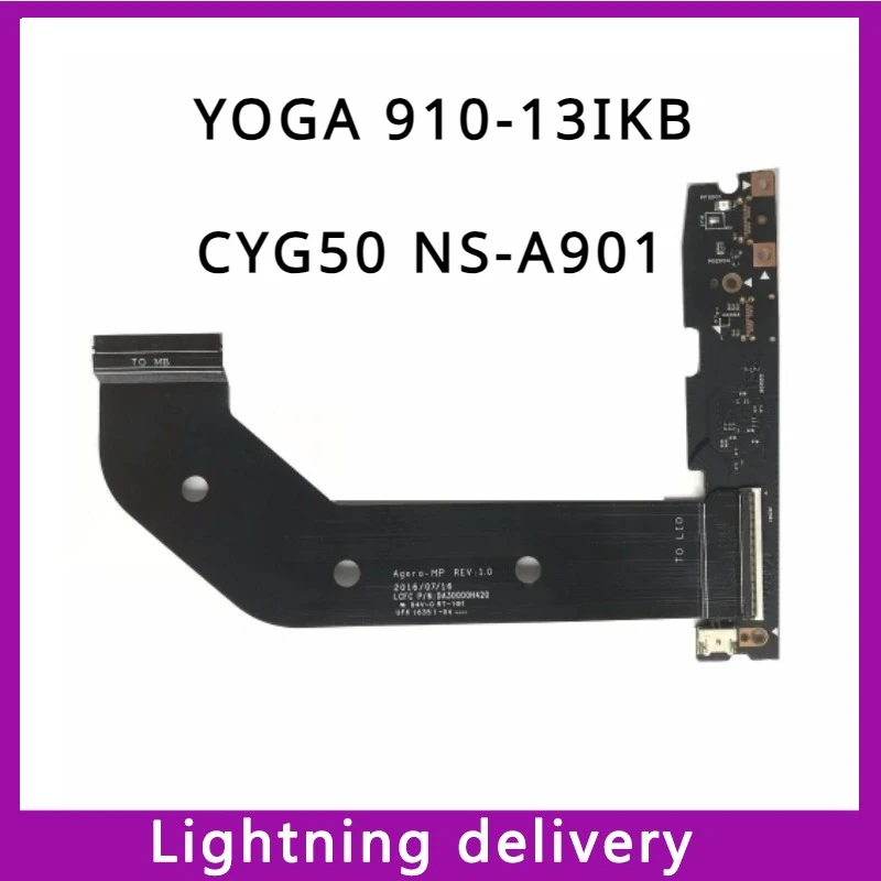 

Original CYG50 NS-A901 For Lenovo 910-13IKB 910-13 Yoga 5 Pro Charger Power Supply USB Type-C Board DA30000H420