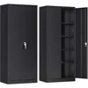 Metal Storage Cabinet with 2 Door and 4 Adjustable Shelves, 71 inch Tall Steel Cabinet for Warehouse, Garage, Home, Office 2