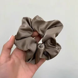 Elegant Silk Hair Scrunchie for Women - Solid Color Hair Accessory (1)