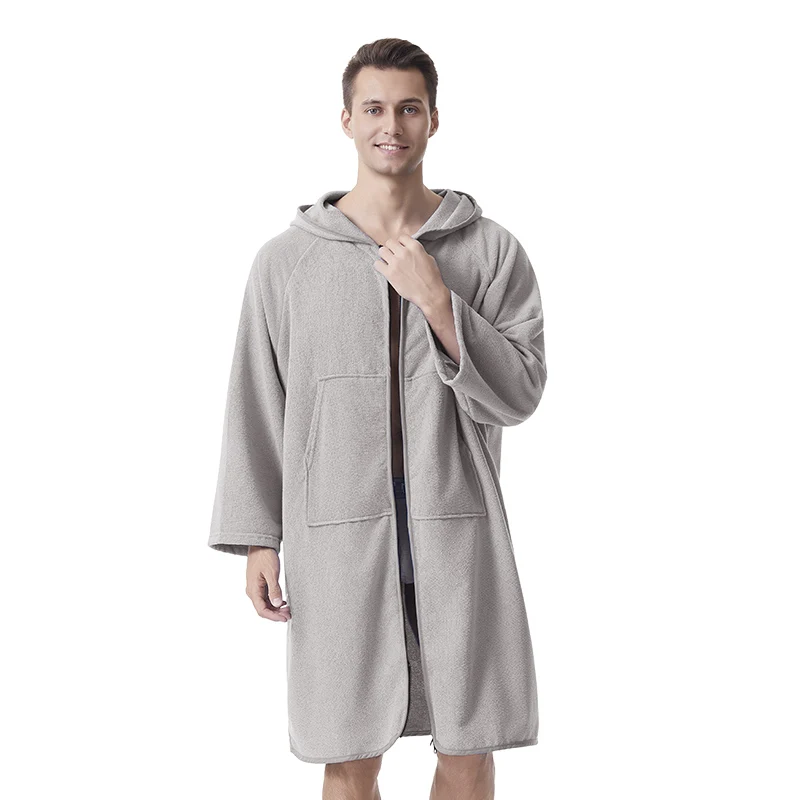 Accappatoio mutao con zip maniche lunghe asciugamano mare_voghion.com