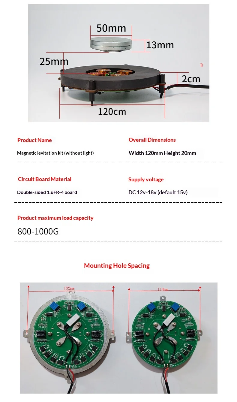 Magnetic levitation 500g large load-bearing magnetic levitation pendant DIY magn