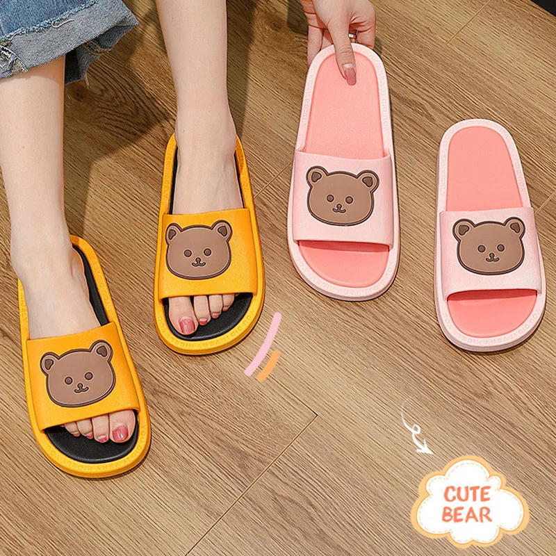 

House Slippers Cloud Women Platform Teddy Bear Flip Flops Sandals Soft Sole PVC Men Male Ladies Flat Shoes Female Summer Slides