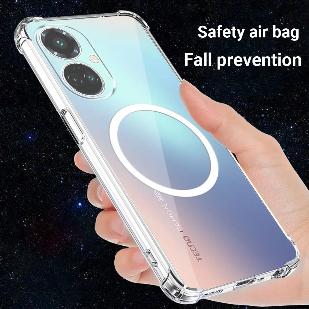 HGJTF Hoesjes voor Tecno Camon 19 Pro (6.8 inch), Transparante zachte