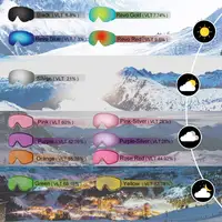 Findway Adult Ski Goggles Double Layer Len Anti-fog 100% Anti-UV OTG Design & Snow Goggles for Youth Outdoor Skiing 2