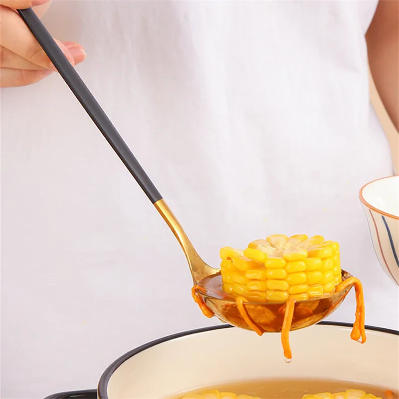Neue Edelstahl Küche Kochen Utensilien Reis Spachtel Schaufel Suppe Löffel Sieb Haushalts Kreative Geschirr Zubehör