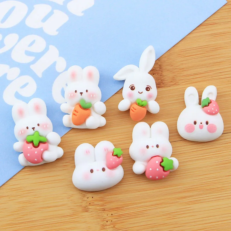 

10pcs 3D Kawaii Rabbit Nail Art Charms Resin Rhinestones Jewelry Nail Decorations Cartoon Bunny Design Manicure Accessories DIY
