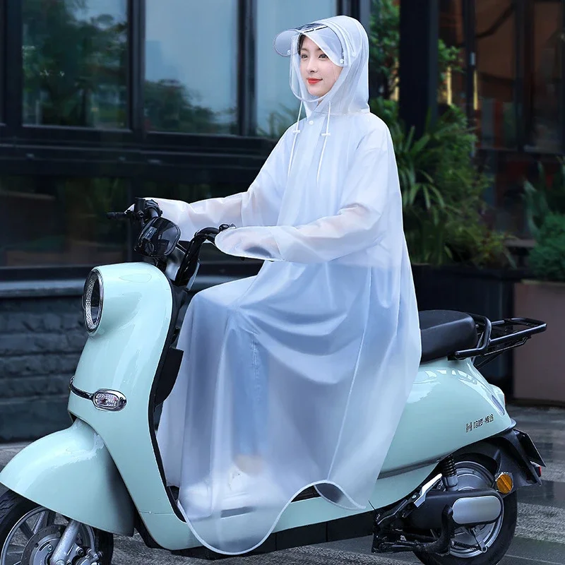 Raincoat and rainpants suit Outdoor hiking fishing mountain climbing long full-length rain proof single electric battery car onepiece poncho adults