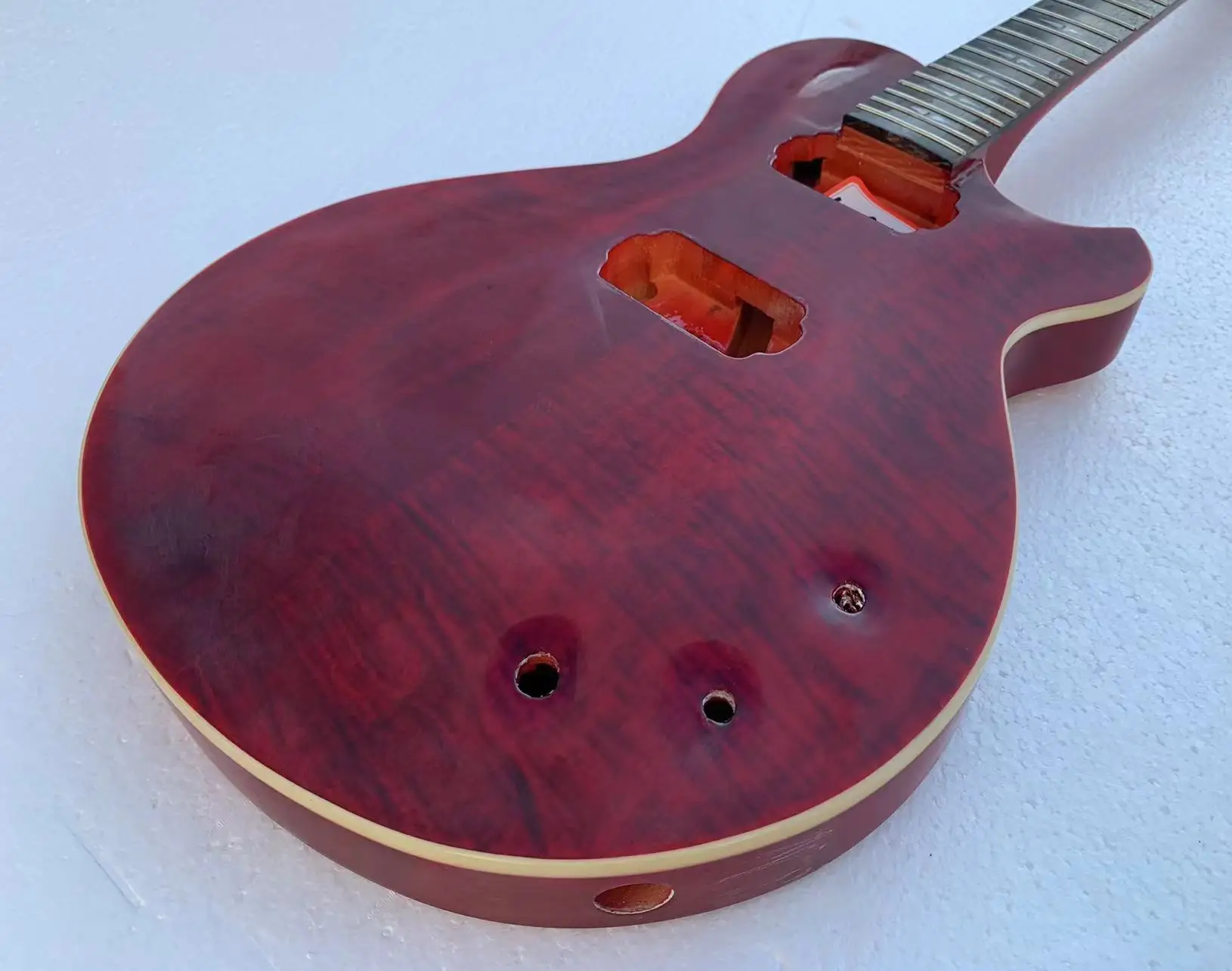 

DIY MK Custom 6 Strings Electric Guitar Part Guitarra Flame Maple Top without Hardwares in Stock Discount Free Shipping W1964