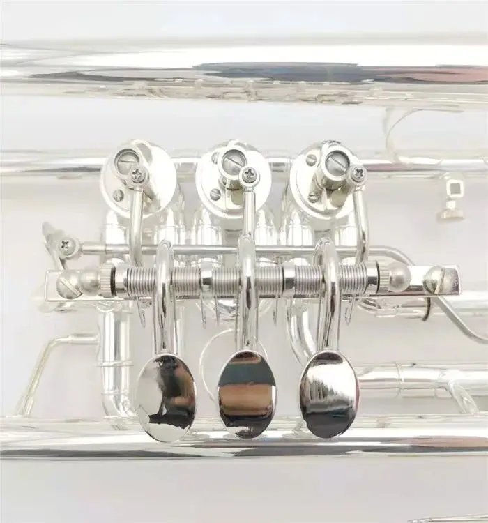 BULUKE BDK-600S Silver plated professional B flat trumpet flat key trumpet with mouthpiece case wind instruments