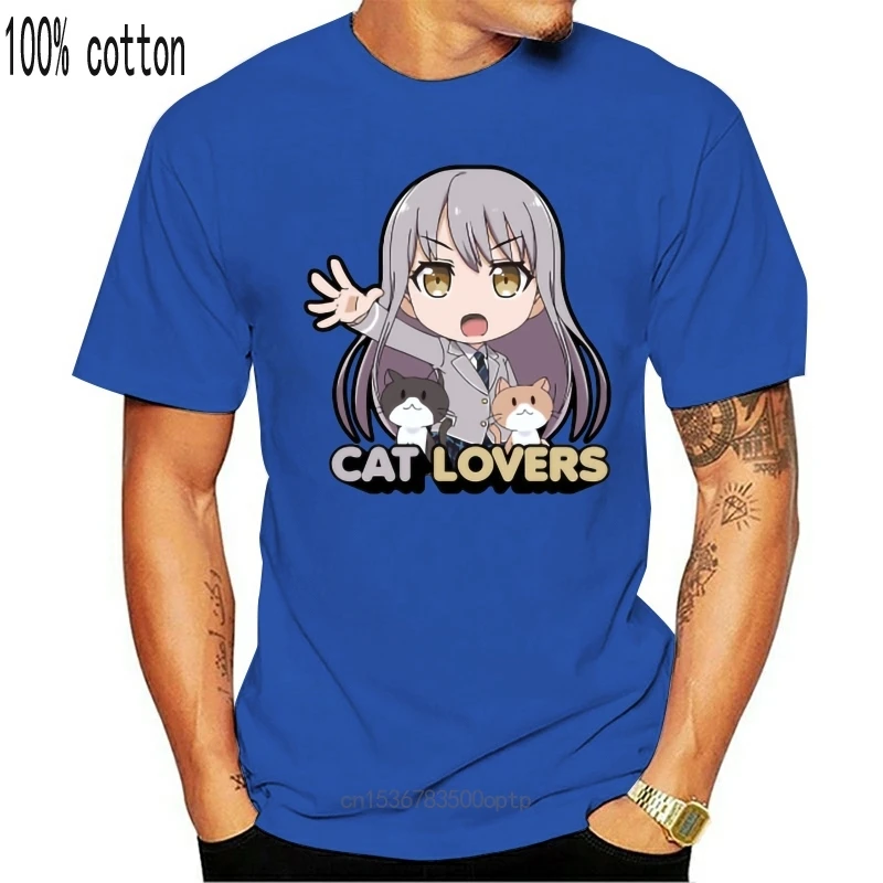 

New Men t-shirt Bang Dream! Yukina Minato Roselia Cat Lovers tshirt Women t shirt