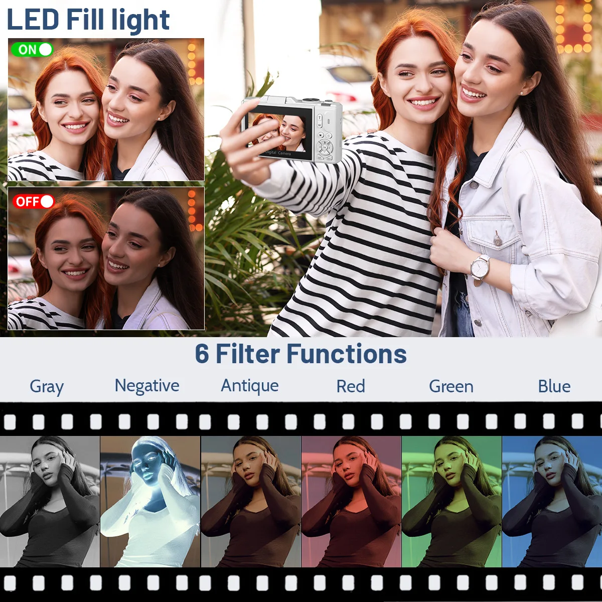 4K 64MP Compact Vlogging Camera with Flip Screenh 4