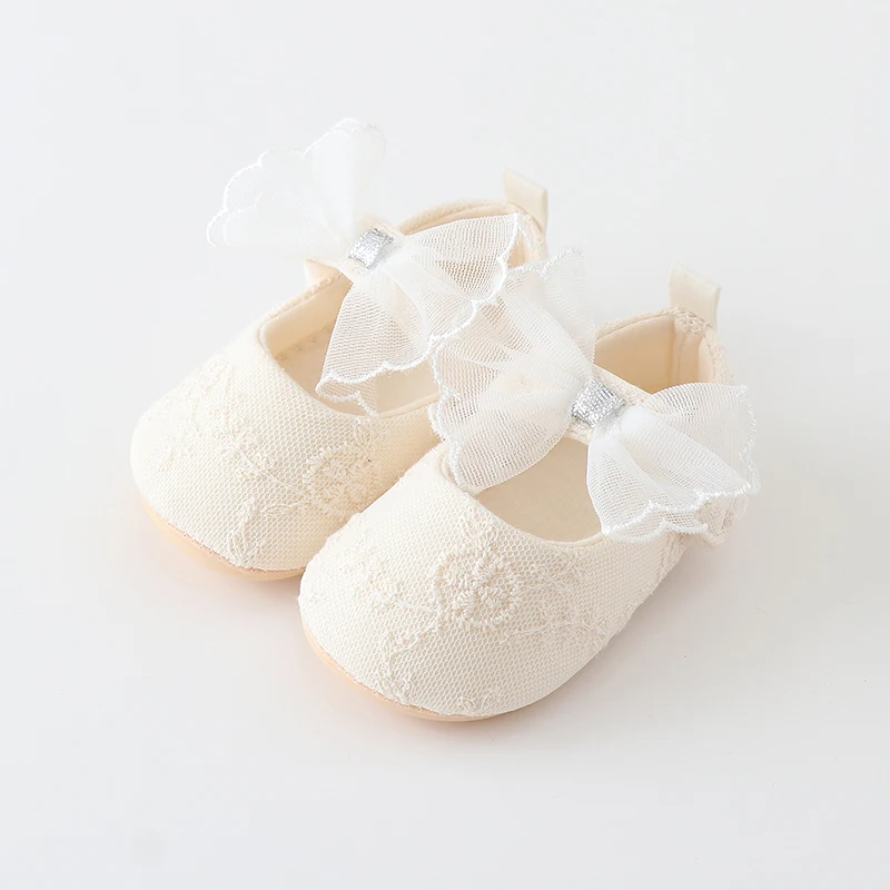 Baby Princess Hat Toddler Lace Pearl Soft-soled Shoes Set