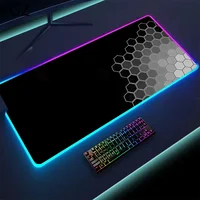 XXL 80X30cm RGB 12 Light Geometric Large Gamer Mouse Pad Gaming Mousemat LED Keyboard pad Illuminated Desk mat for Computer - Image 5
