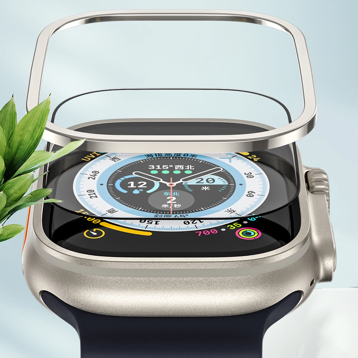 Blueo Sapphire and Titanium Alloy Tempered Glass Protector Kit for Apple Watch Ultra 49mm with Installation Tray AliExpress 509